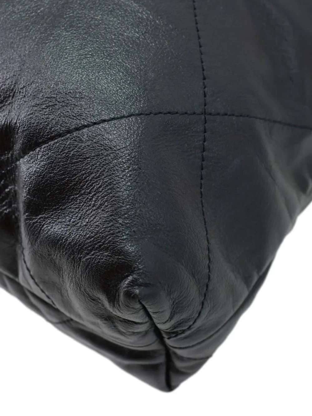 Chanel  22 Large Quilted Calfskin Leather Hobo Bag Black